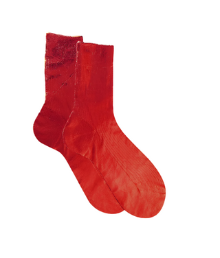One Ribbed Laminated Sock