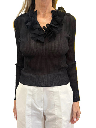 BLACK LONG SLEEVE TOP