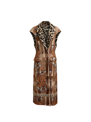 BIG CAT MIXED PRINT VEST