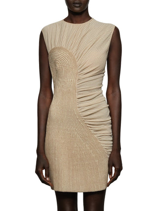 AISLING COMBO KNIT DRESS SAND