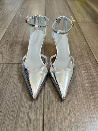 ENRICA ASPIS SILVER KITTEN HEEL