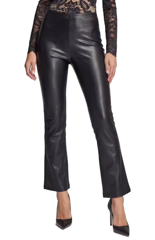 LEX VEGAN LEATHER LEGGINGS BLACK
