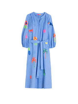 LINO AZUL DRESS