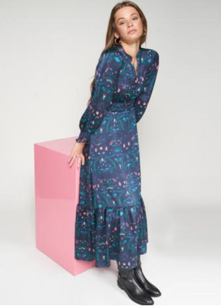 MIDI RUFFLE DRESS
