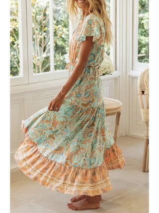 Bohemia Border Print Dress