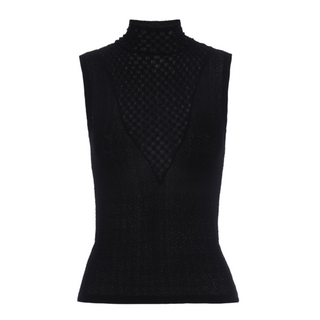 SEAMED MESH S/L TOP