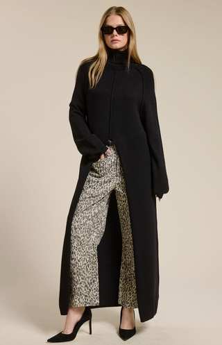 Ribbed Turtleneck Dress