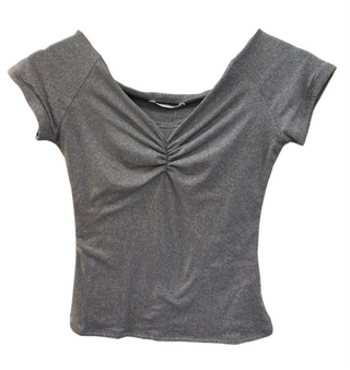 V-NECK CINCHED TOP
