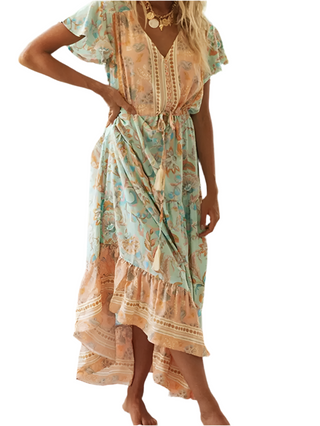 Bohemia Border Print Dress