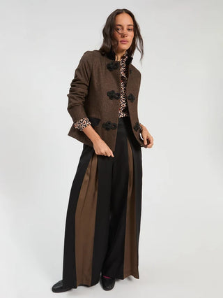 HERRINGBONE MANDARIN JACKET