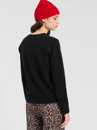 BROWN AND BLACK LAYERED SWEATER