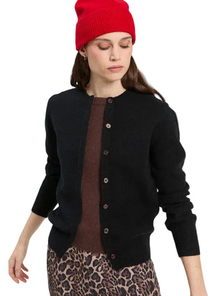 BROWN AND BLACK LAYERED SWEATER