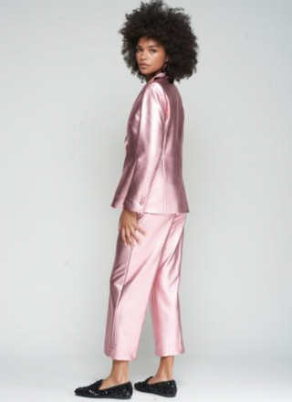 PNRIN5W254 METALLIC PANTS ROSA METALIZADO STRECH