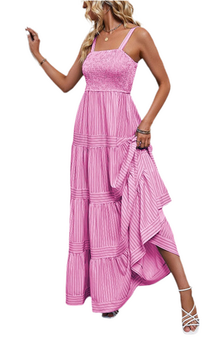 SMOCKED DRESS PINK
