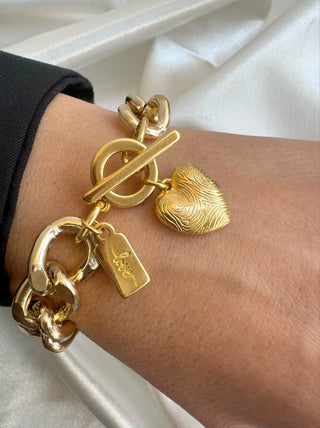 Gold Chunky Charm Bracelet