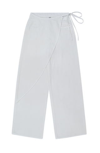 zoie wrap pant relaxed 31' WHITE AURA