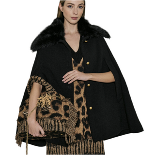 Fur Collar Cape