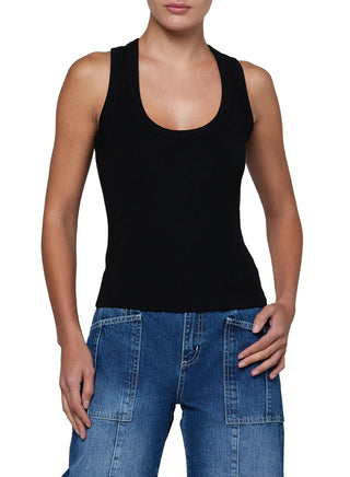SHANIA RACERBACK TANK BLACK