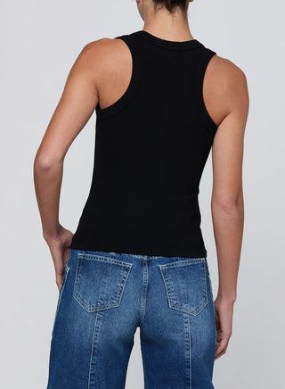 SHANIA RACERBACK TANK BLACK