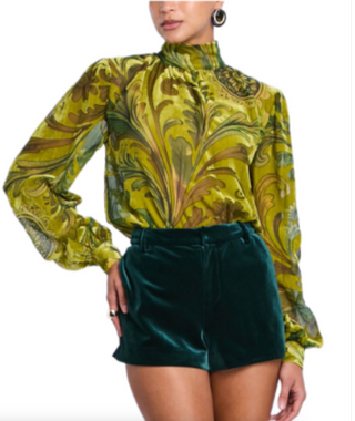 Aradea Velvet Top Envy Paisley Burnout