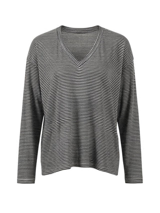 L/S STRIPE VNK T SHIRT CIEL