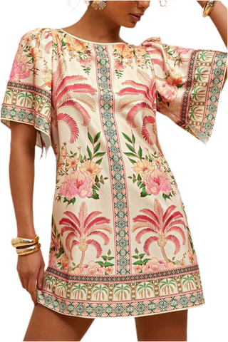 FLORAL SHIFT DRESS MULTI