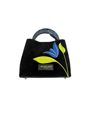 Embroidered Black Bag