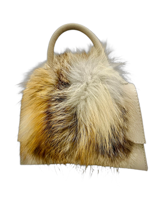 Poppy Fur Bag in Cream