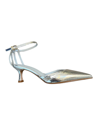 ENRICA ASPIS SILVER KITTEN HEEL