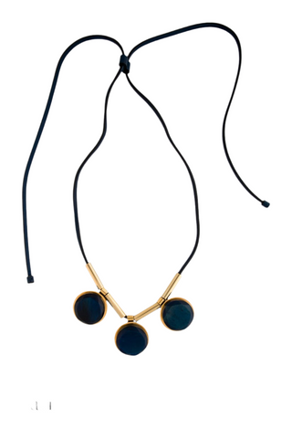 MARNI HORN & LEATHER NECKLACE