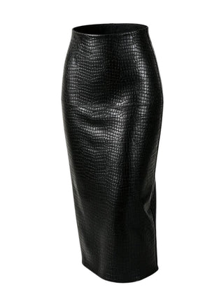 ECO LEATHER TEXTURED SKIRT