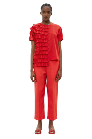 Red Cropped Pant