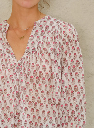 KIKI PRINT BLOUSE PINK