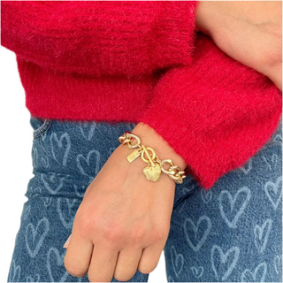 Gold Chunky Charm Bracelet