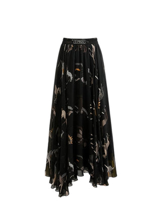 BROWN HORSE MAXI SKIRT