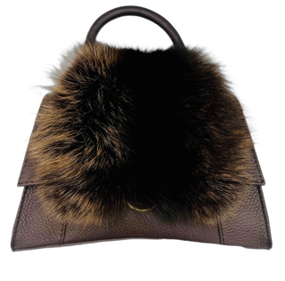 Poppy Fur Bag in Espresso