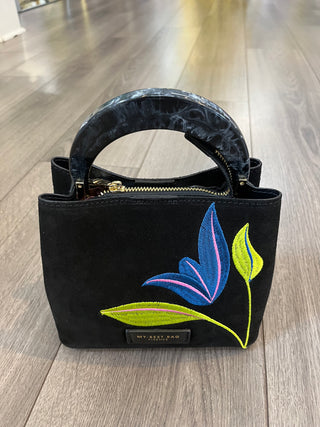 Embroidered Black Bag