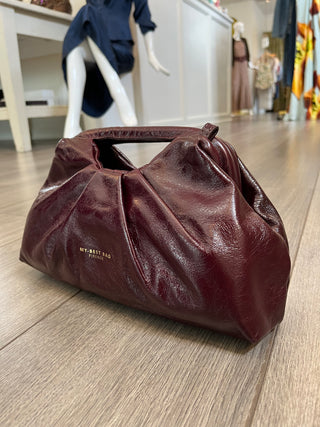 Burgundy Leather Clutch Bag