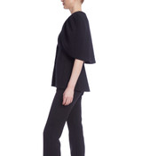 CREPE CAPE V NECK