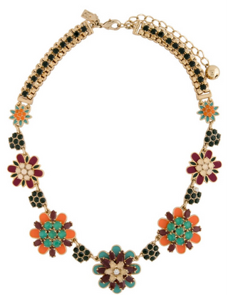 KATE SPADE CRYSTAL ENAMEL NECKLACE