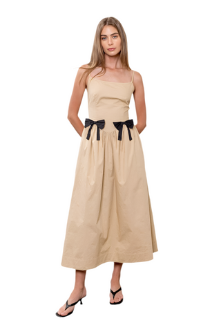 RIBBON MIDI DRESS