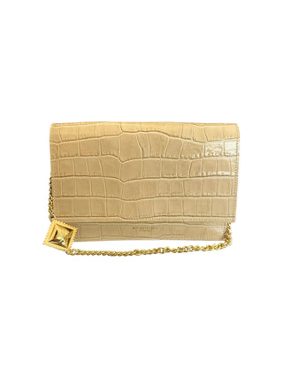 Cream Croc Shoulder BAG