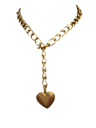Gold Chunky Heart Necklace