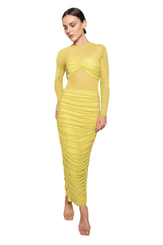 LONG SLEEV MESH BRA DRESS