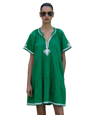 FLORA DRESS LEAF GREEN