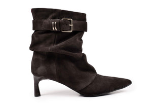 Chocolate Suede Slouch Boot