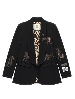 SMOKING SWAROVSKI PANTHER BLACK
