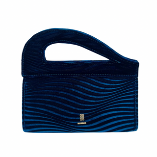 Petite Saline Blue Velvet Bag