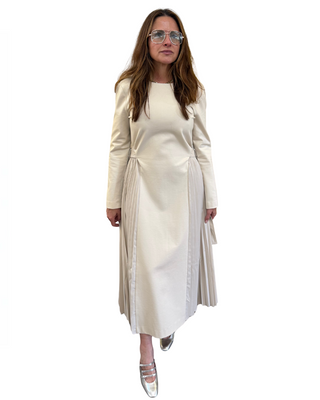 SIDE BUCKLE PLEAT DRESS