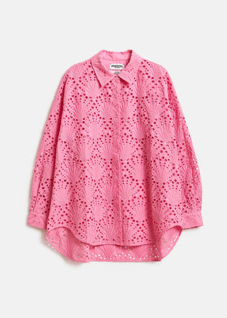 FUMMER BRODERIE ANGLAISE SHIRT BUBBLEGUM